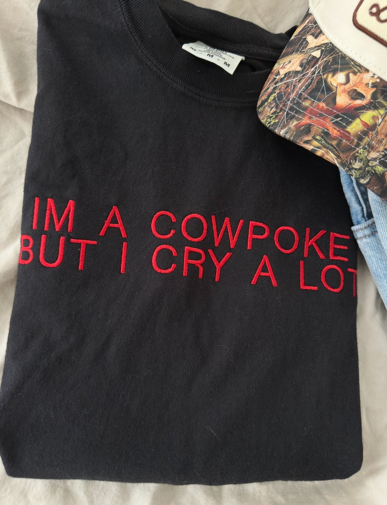 I'm A Cowpoke Embroidered Tee