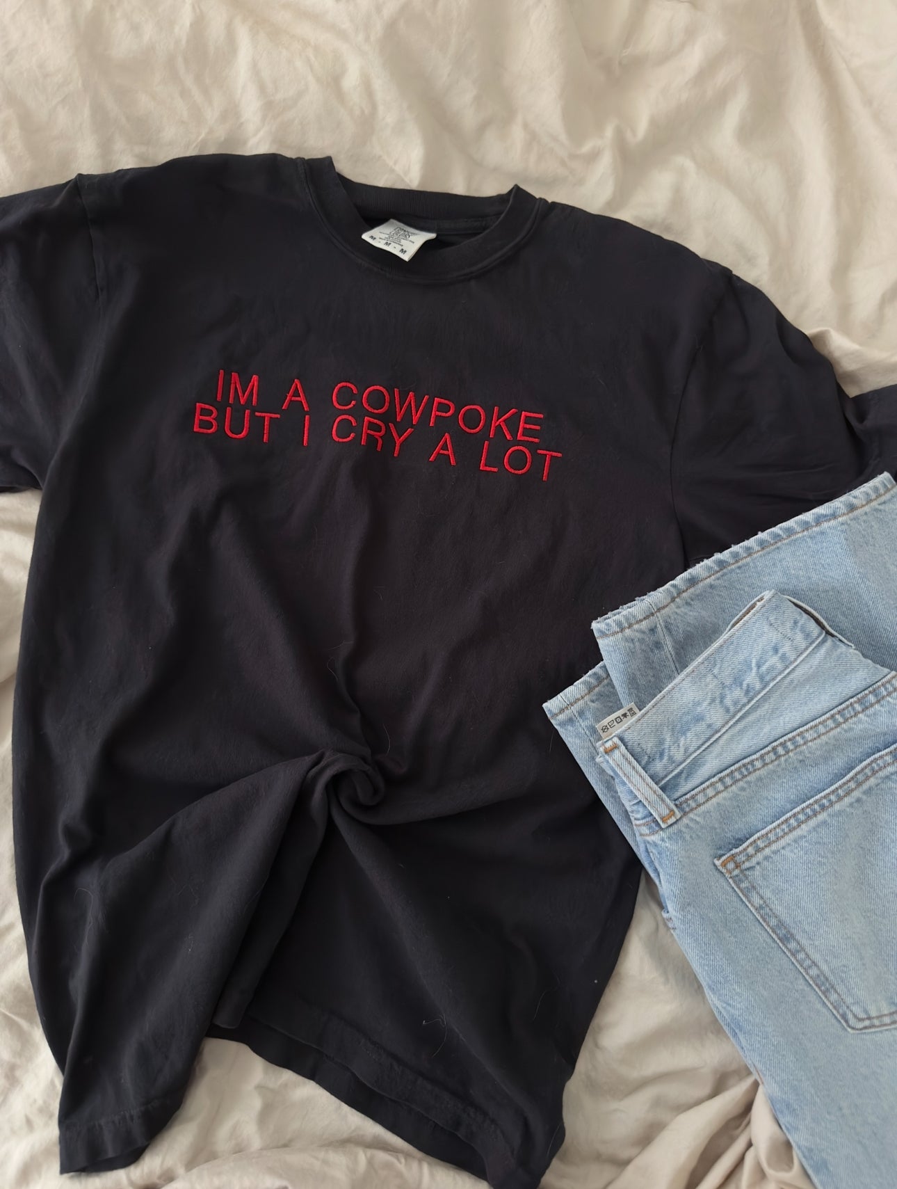 I'm A Cowpoke Embroidered Tee