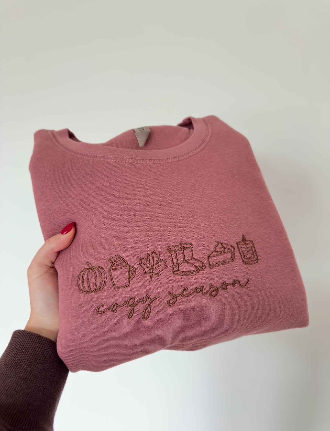 Cozy Season Embroidered Crewneck