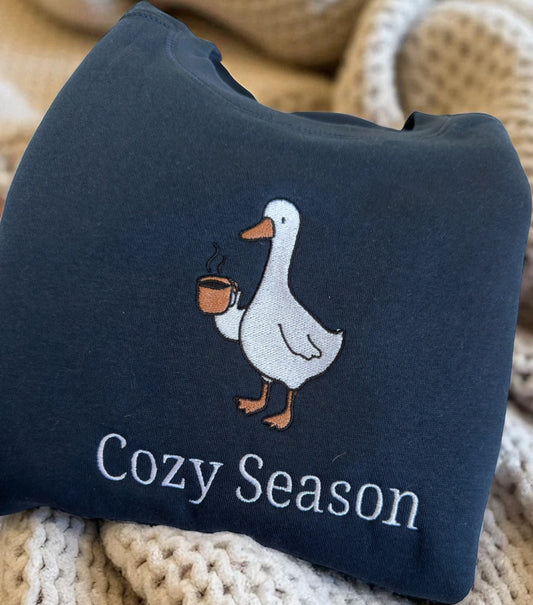 Cozy Season Embroidered Crewneck