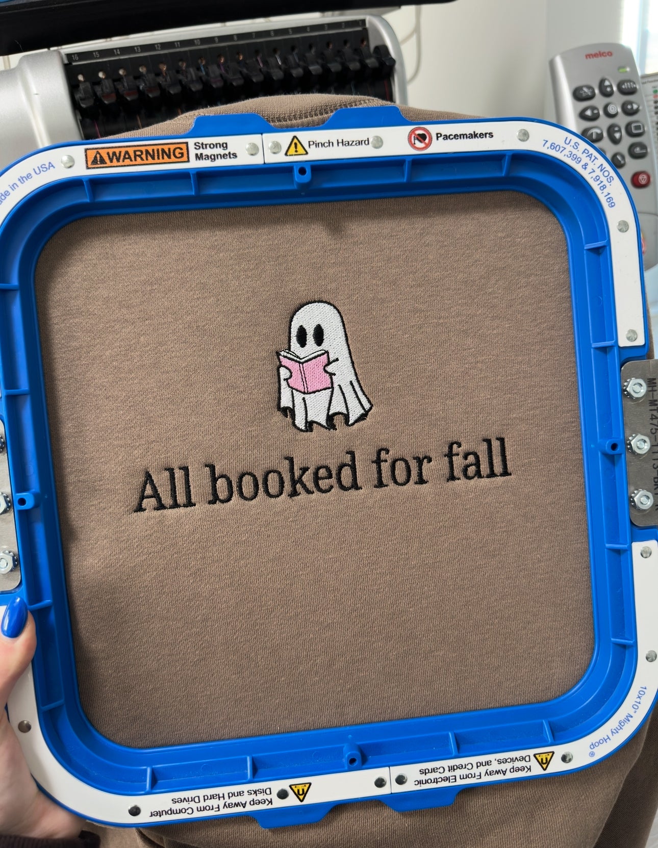 All Booked For Fall Embroidered Crewneck