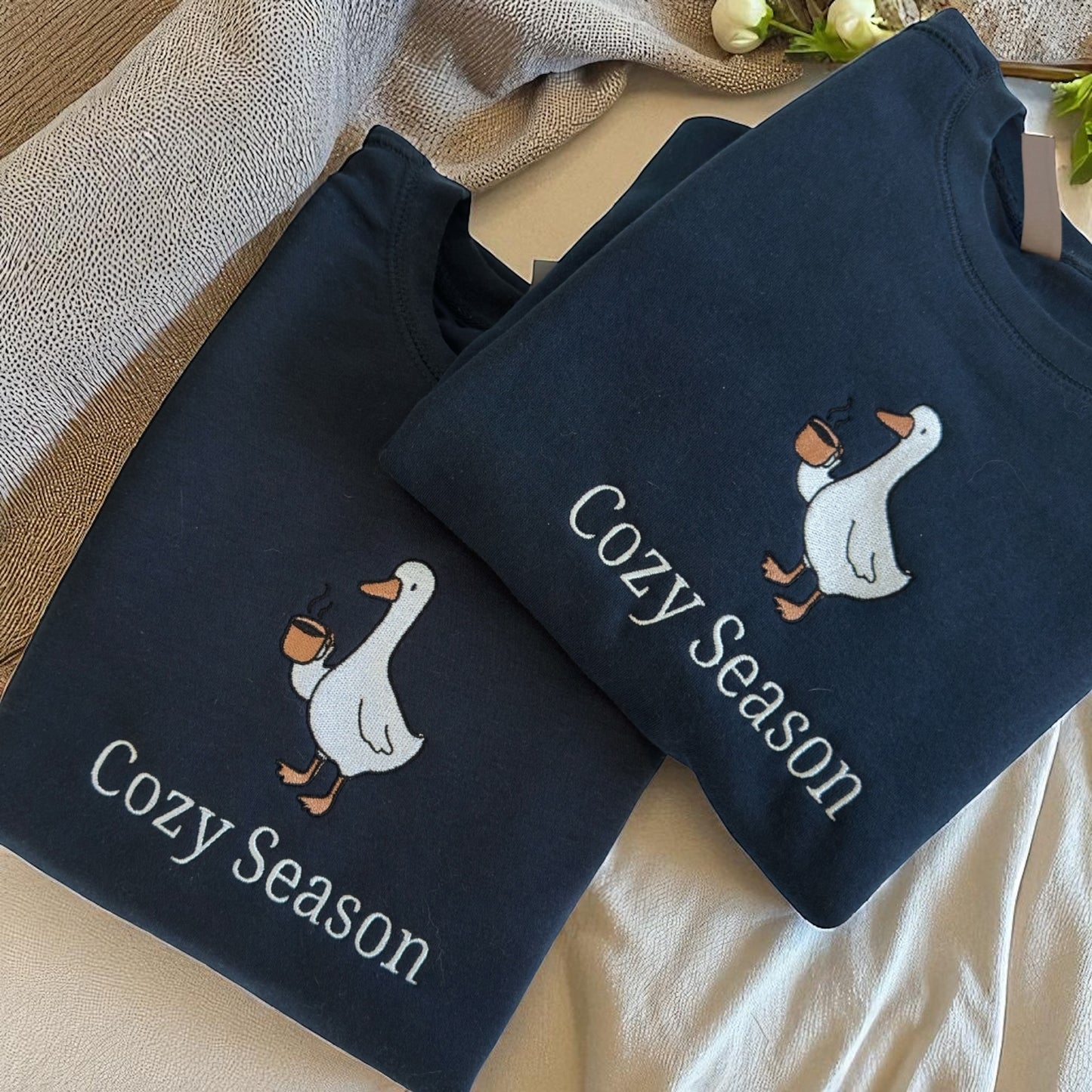 Cozy Season Embroidered Crewneck