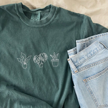 Plants Embroidered Tee