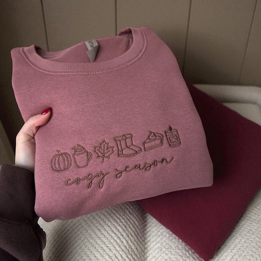 Cozy Season Embroidered Crewneck