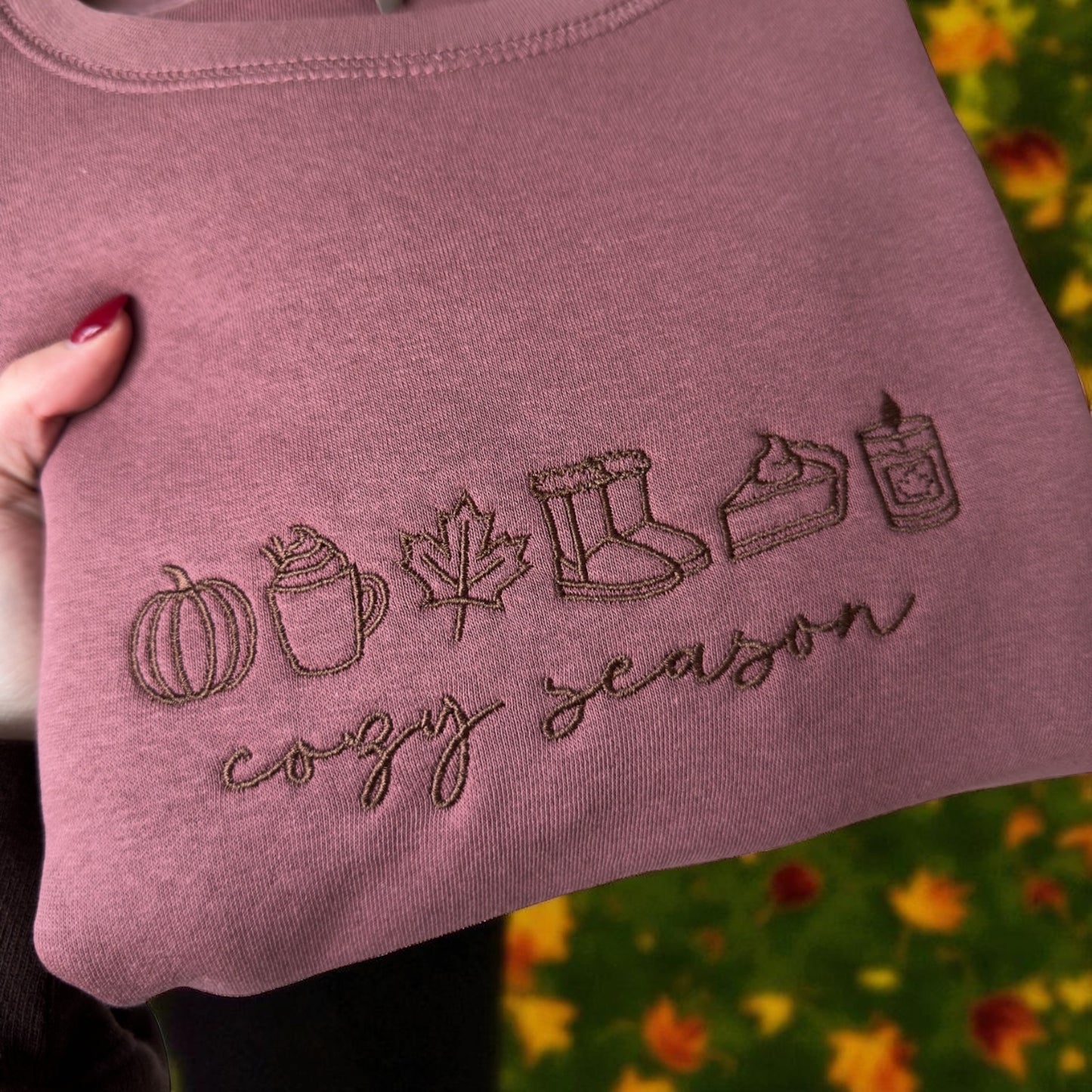 Cozy Season Embroidered Crewneck