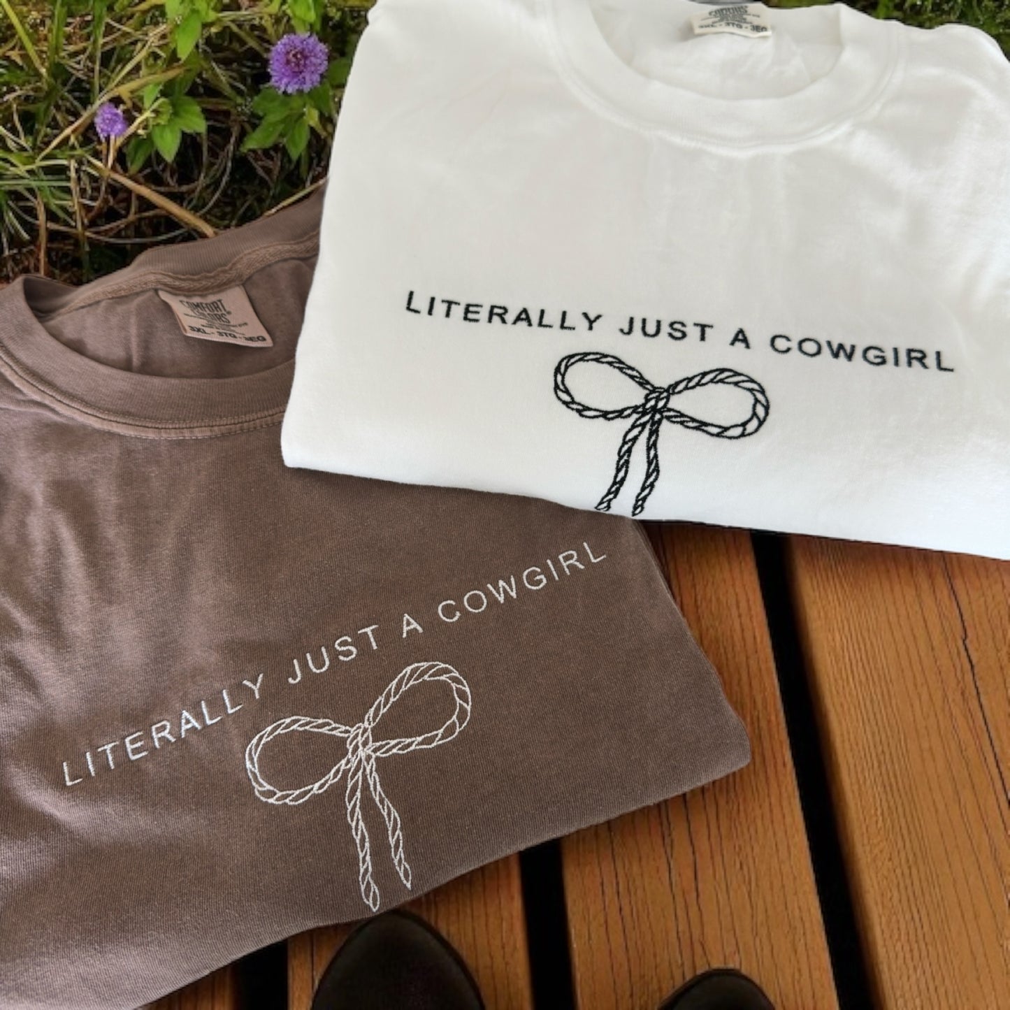Literally Just A Cowgirl Embroidered Tee
