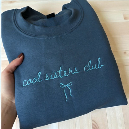 Sisters Club Embroidered Crewneck