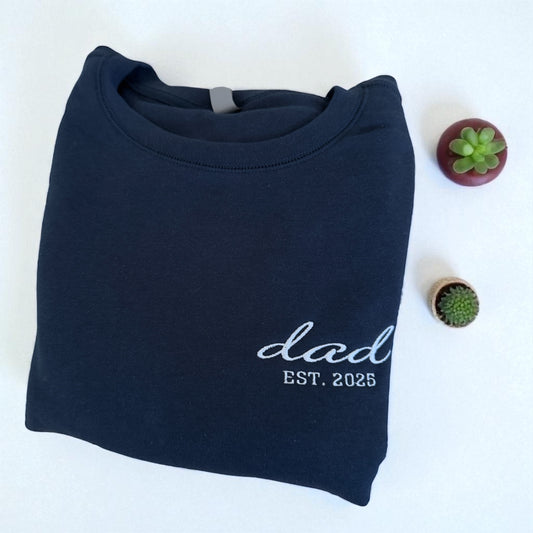 Dad 2025 Embroidered Crewneck