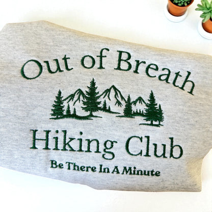 Hiking Club  Embroidered Crewneck