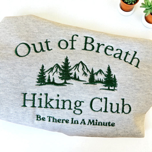 Hiking Club  Embroidered Crewneck