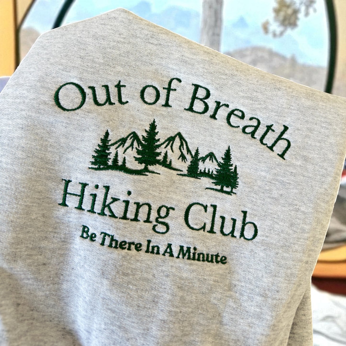 Hiking Club  Embroidered Crewneck