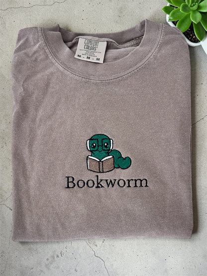 Embroidered Bookworm