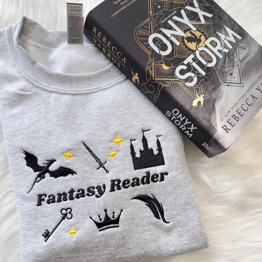 Fantasy Reader Embroidered